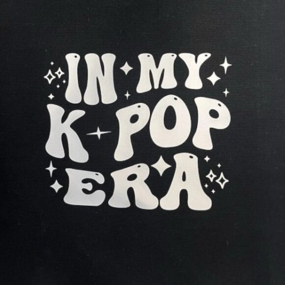 K-POP Black Cotton T-Shirt Gender Fusion Fashion Size M NEW - Picture 3 of 4
